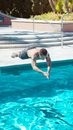 Man Plunging into the Pool
