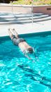 Man Plunging into the Pool