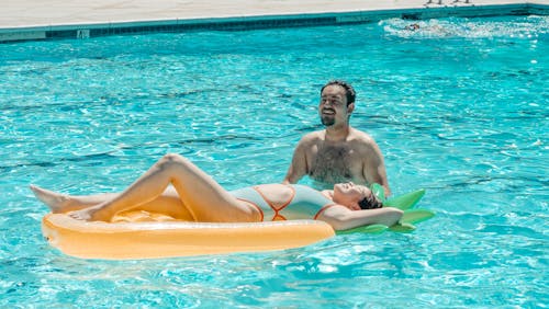 Man and Woman in the Swimming Pool