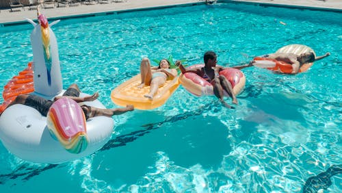 People Swimming in the Pool