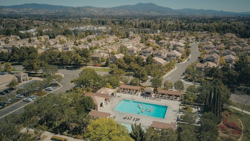 Drone Shot of Resort in a City