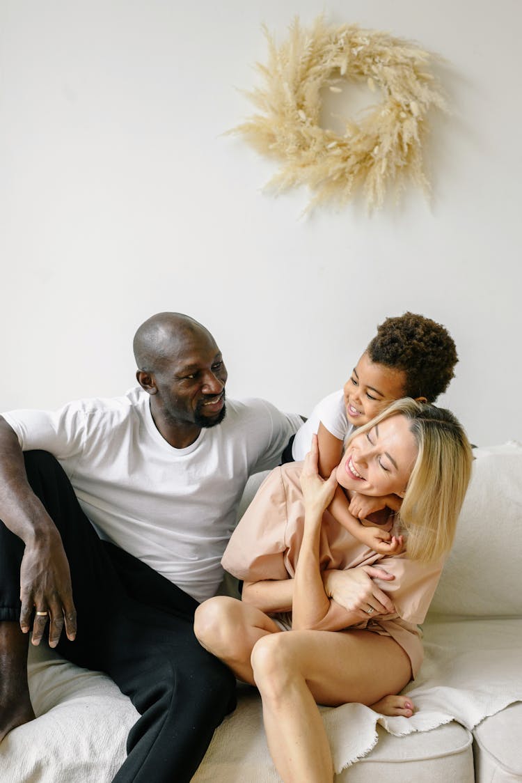 Multiracial Family Having Fun At Home