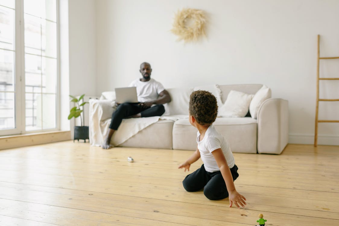 A Young Boy on the Floor 