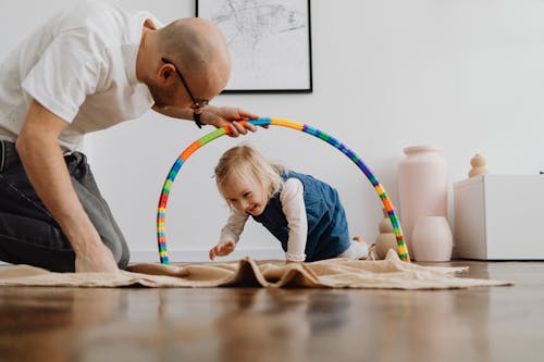 Free A Father Playing With His Child  Stock Photo