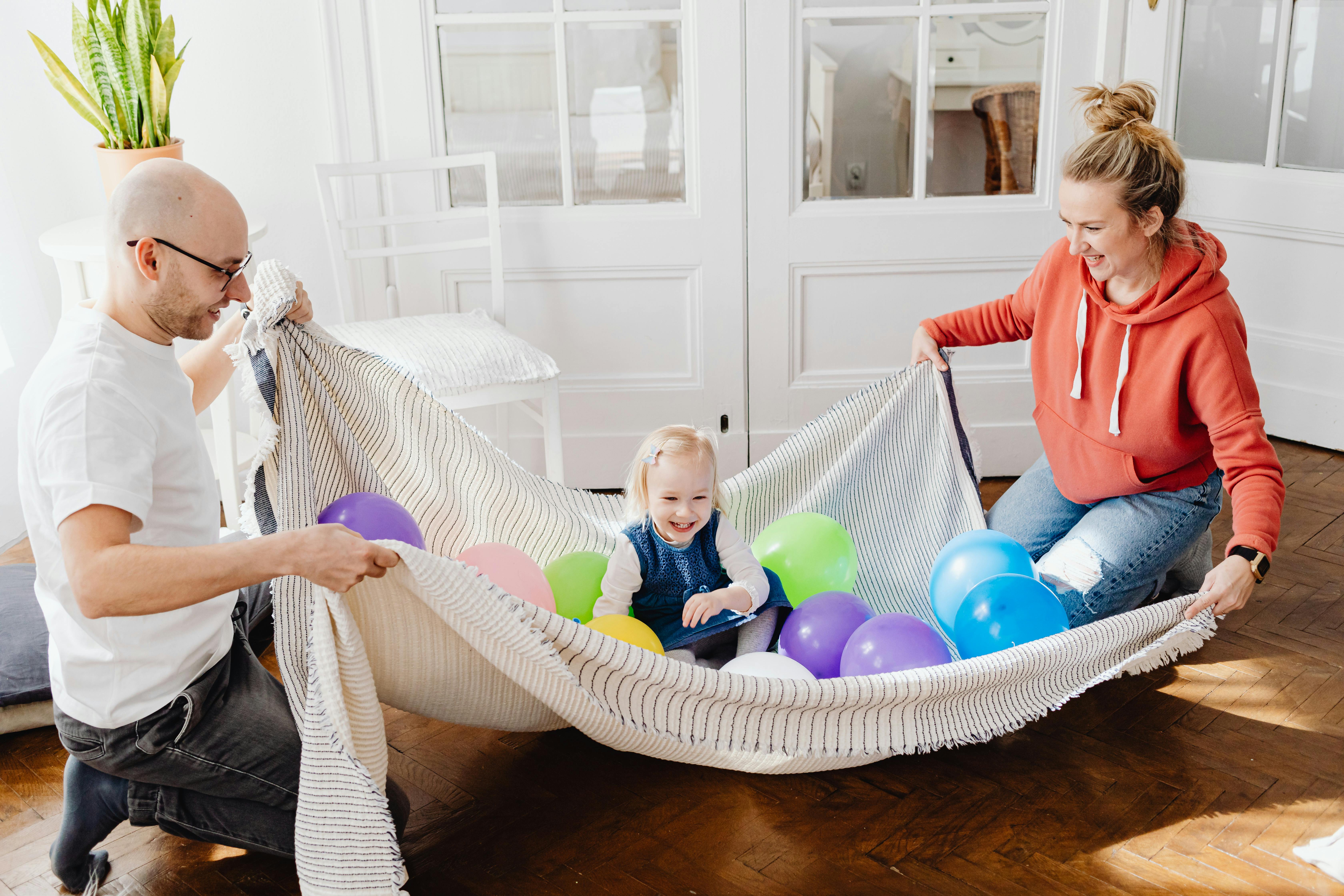 a family having fun together