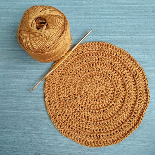 Free Brown Yarn Roll in Close Up Shot Stock Photo