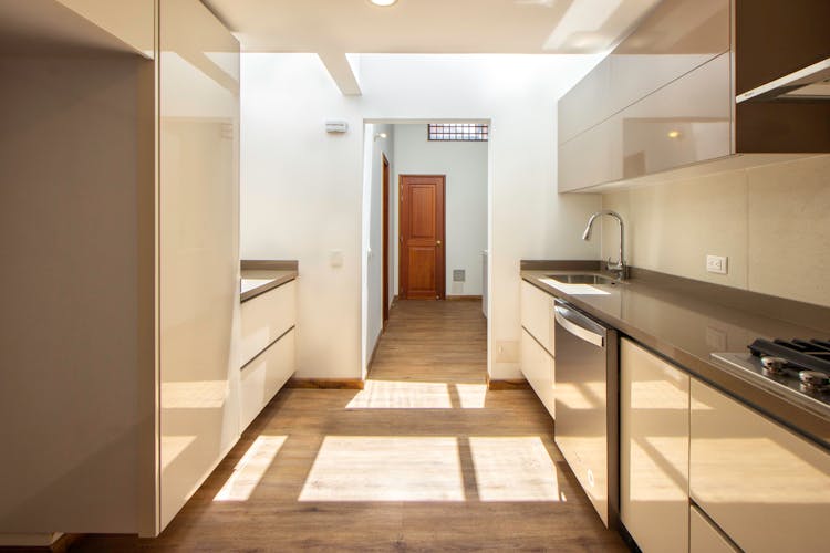 Modern Kitchen Inside Neat Empty House