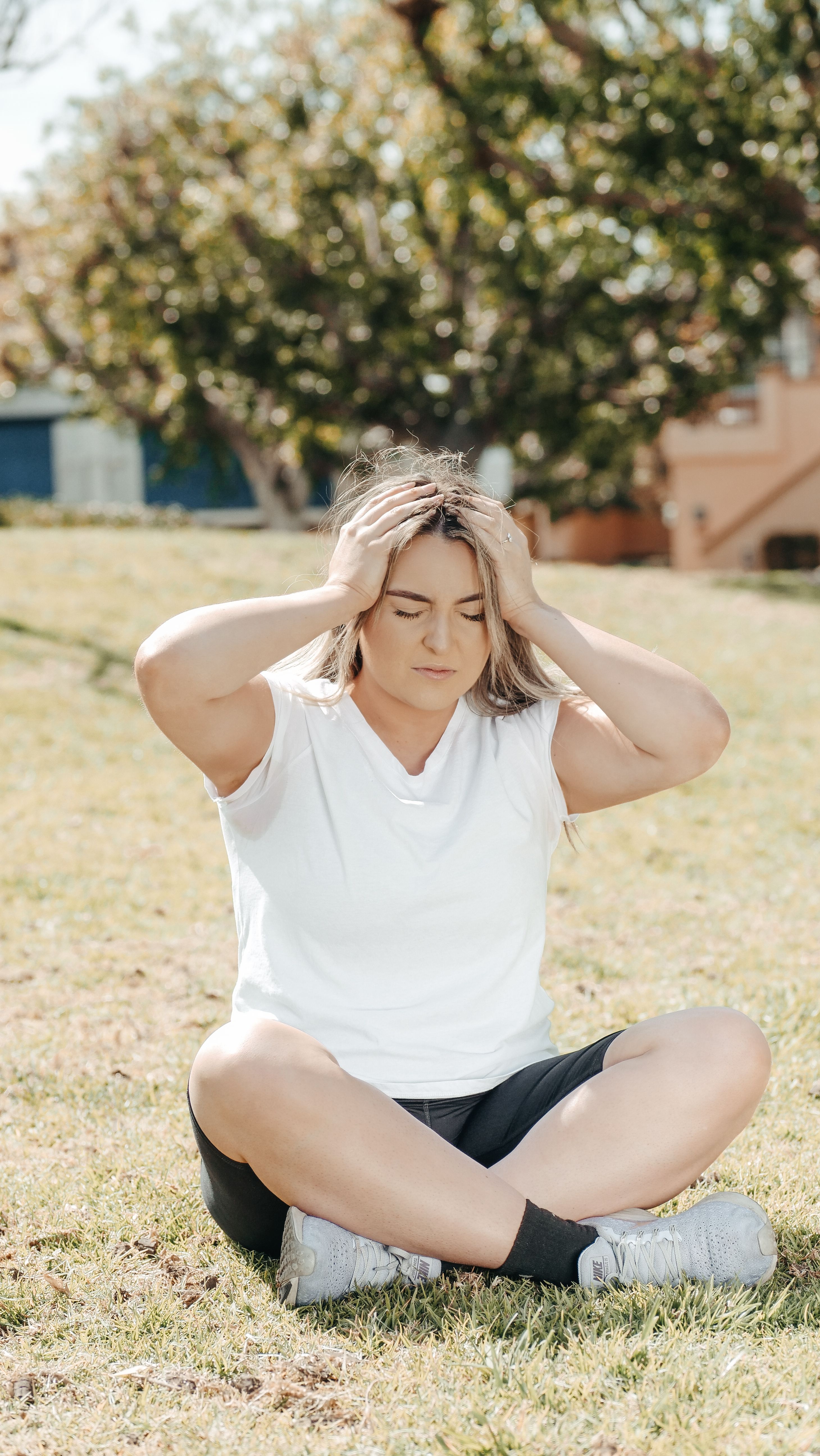 Runner descansando tras entrenamiento, s&iacute;ntomas de alergia
