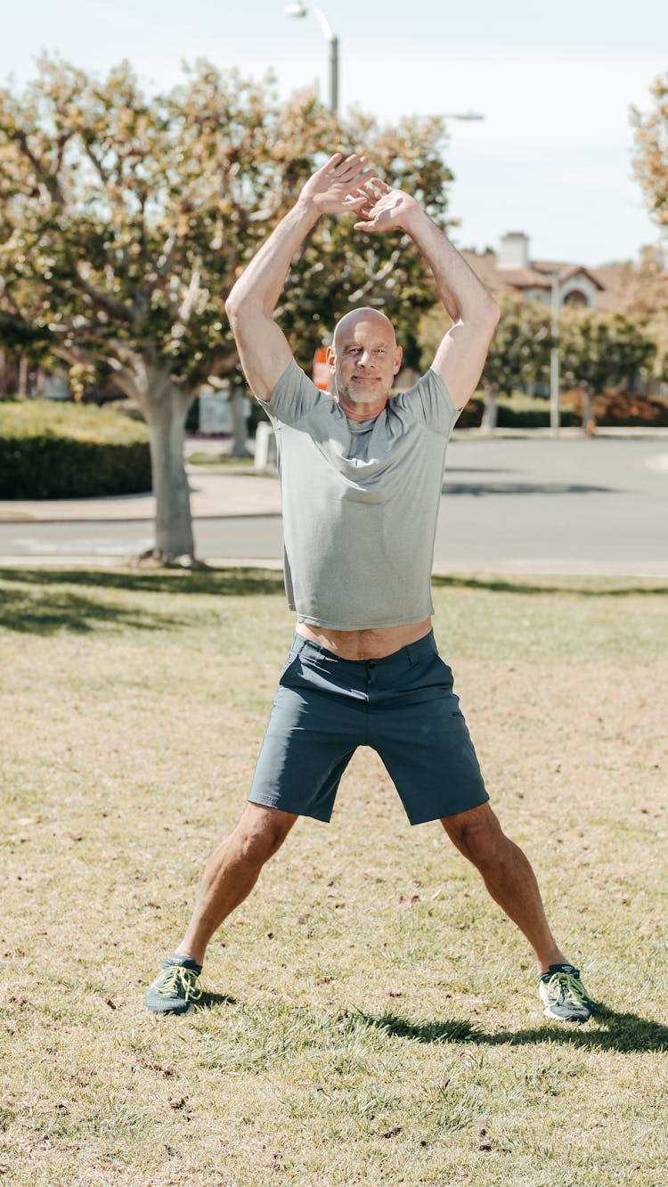 Man Doing Jumping Jacks