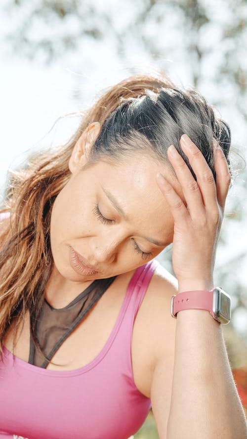 Free Woman Experiencing Headache  Stock Photo