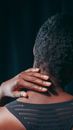 Close-Up Photo of a Person Having a Neck Pain