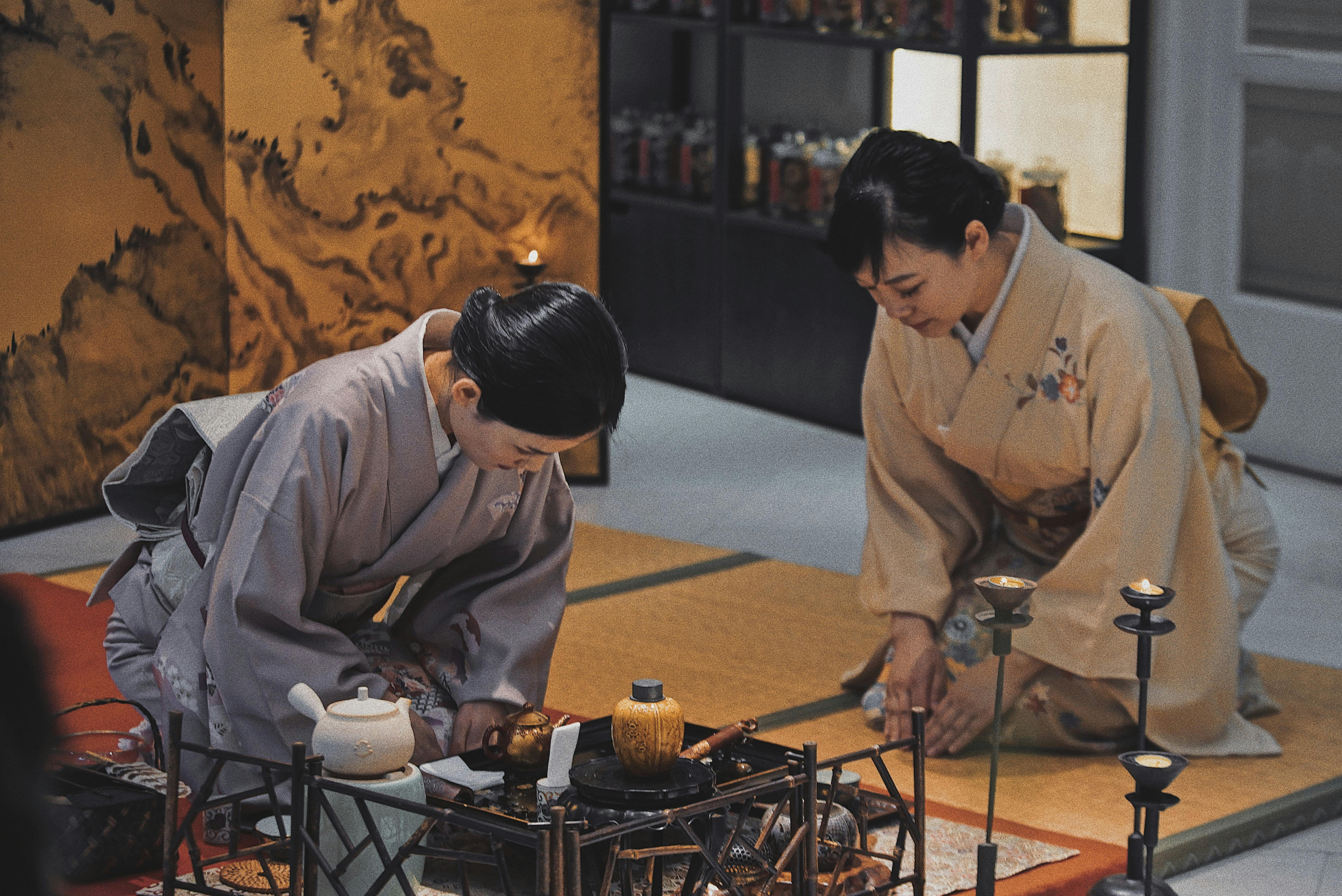 Women During a Traditional Japanese Tea Ceremony