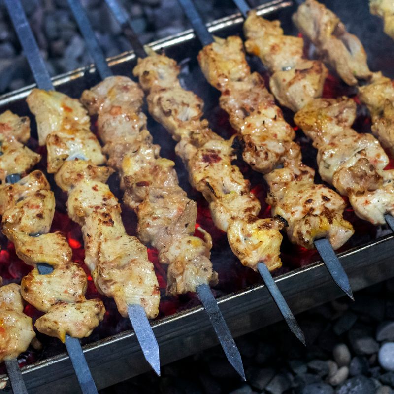 Affordable Chicken and Mushroom Kebabs