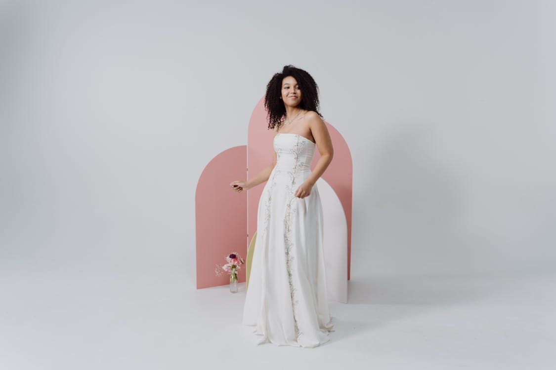 Free Beautiful Woman in a Wedding Dress Stock Photo