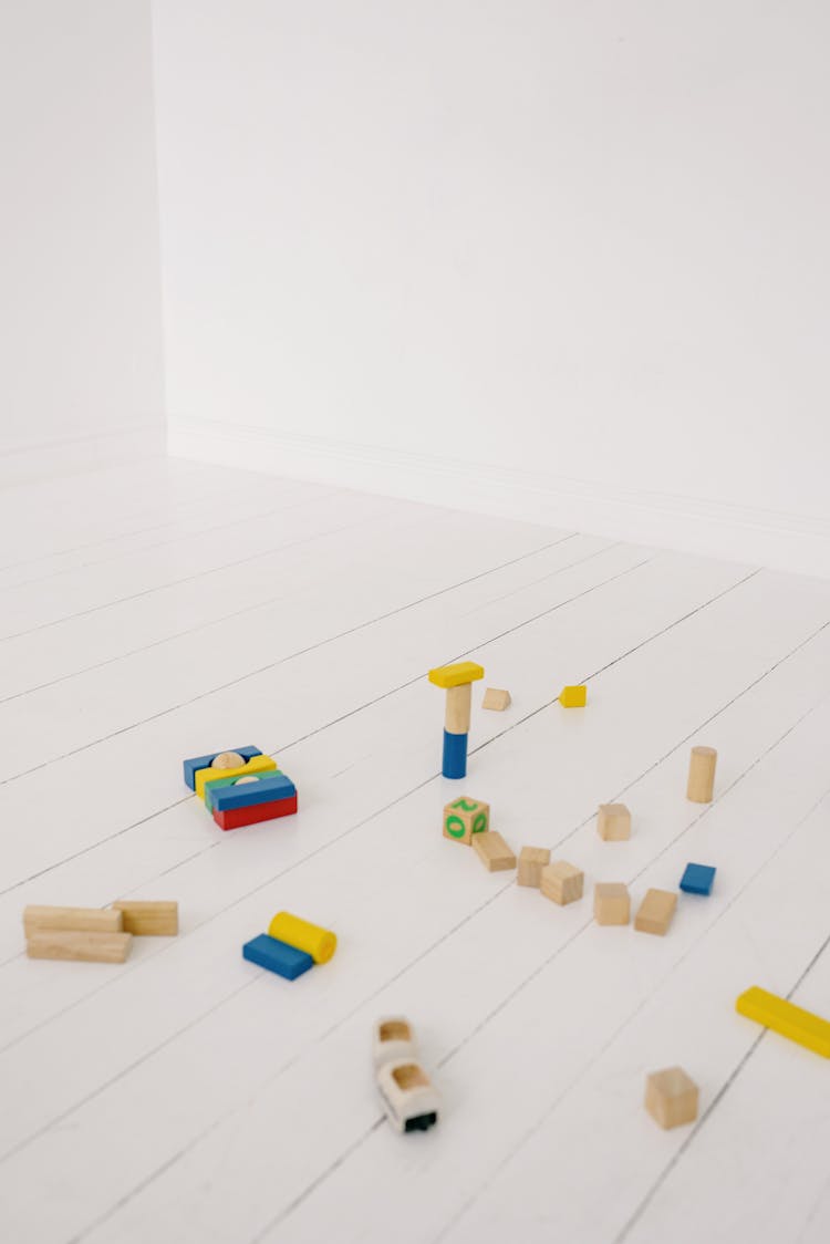 Toy Blocks On The Floor