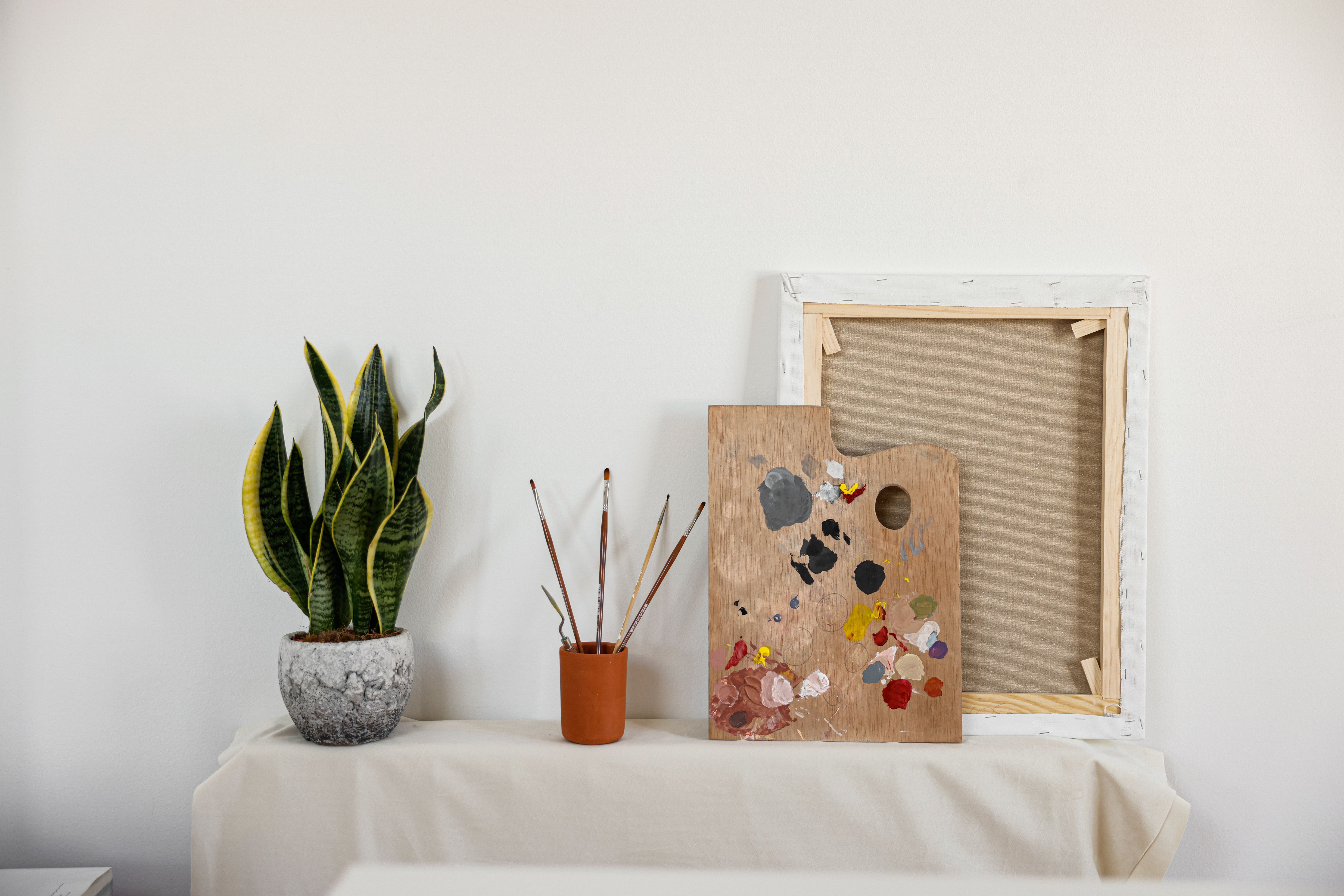 A stretched canvas is taut and ready