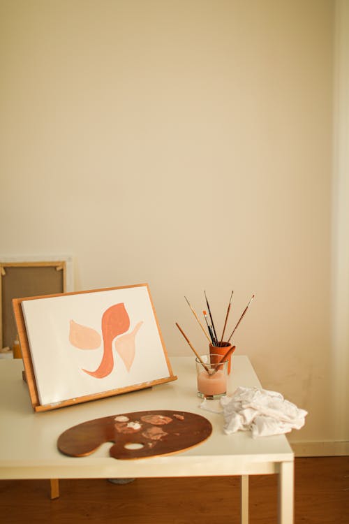 Painting Materials on a Table