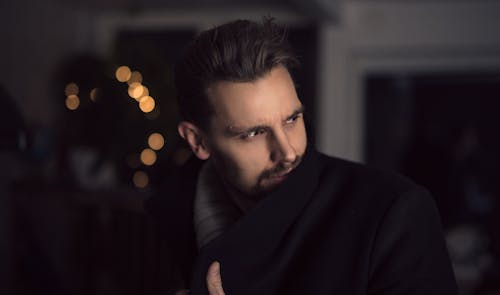 Free Man in Black Coat Stock Photo