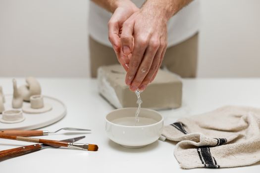Person with Wet Hands