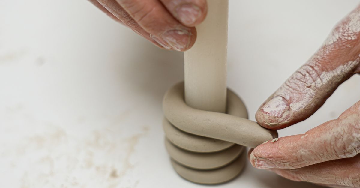 Basic Clay Objects Person Forming a Clay Craft Object · Free Stock Photo