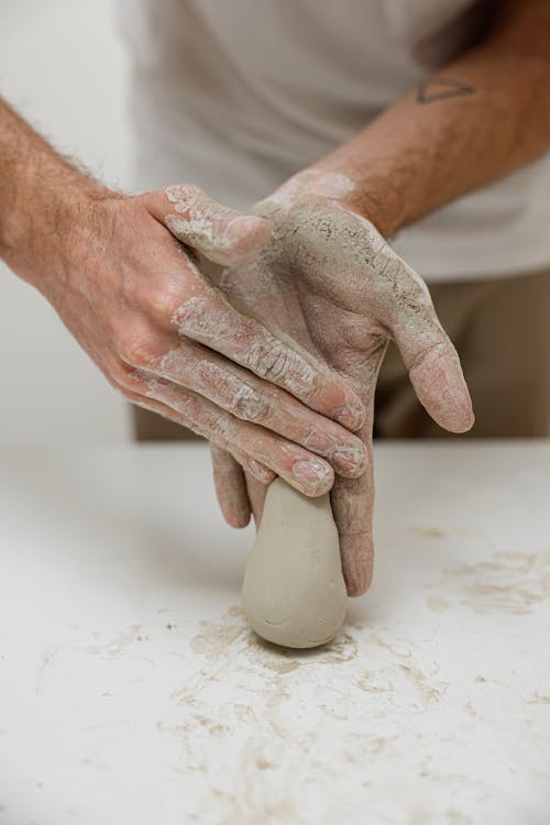 Close-up Photo of molding of Clay 