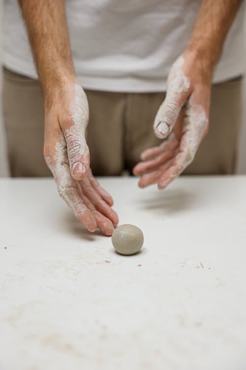 Close-up Photo of molding of Clay