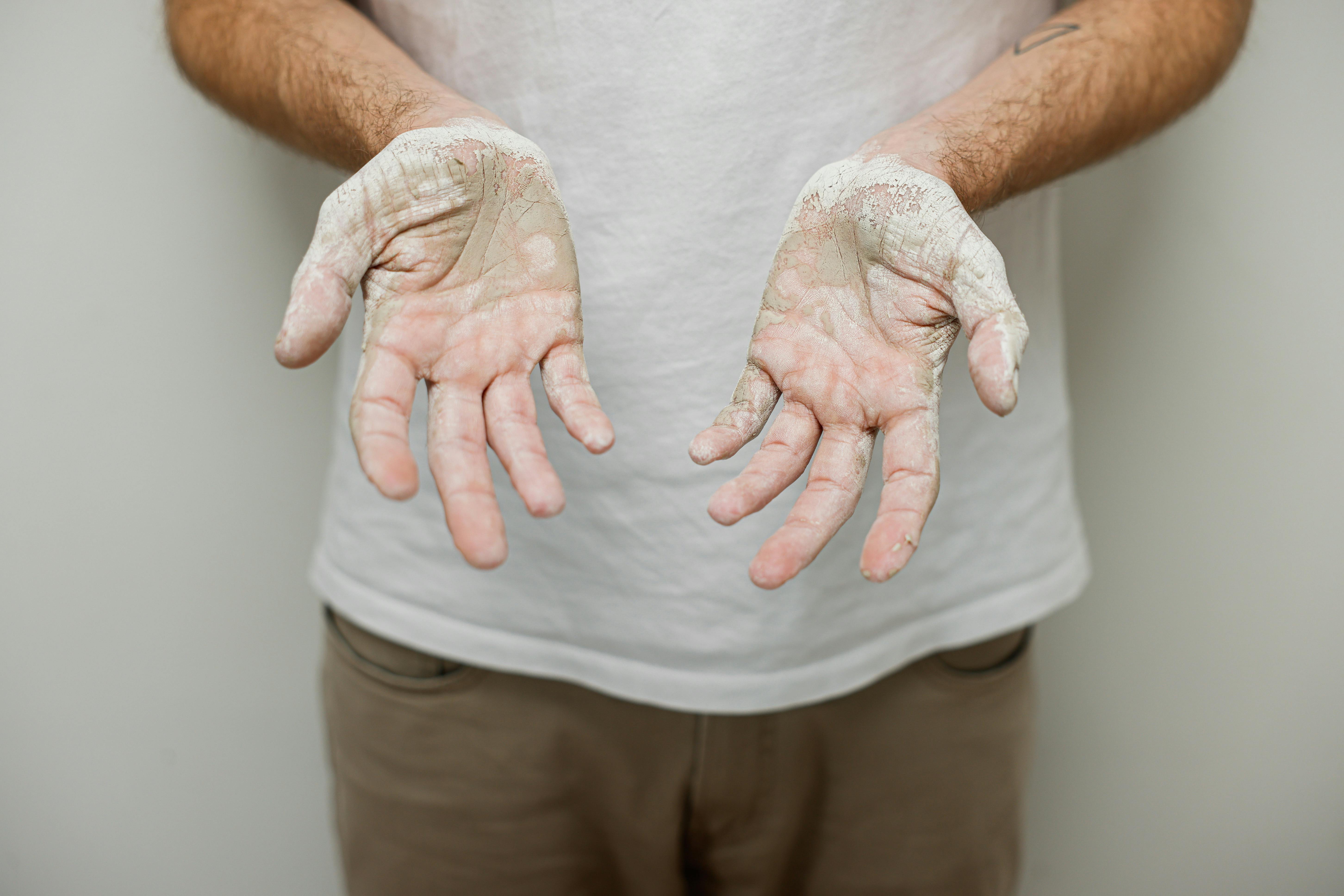 muddy dirty hands