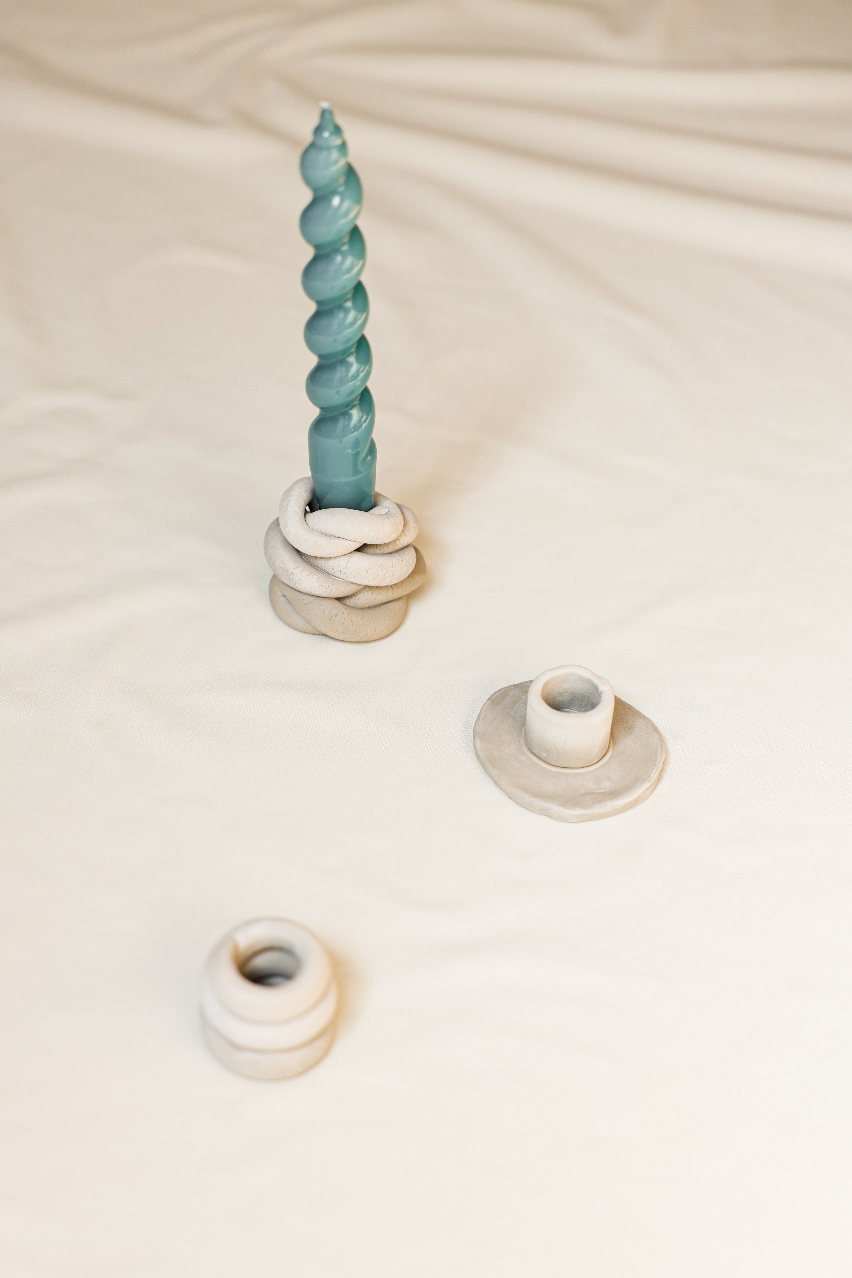 White Candle Holders on White Background · Free Stock Photo