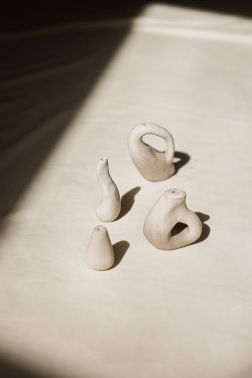 Mini Clay Vases in Different Shapes 