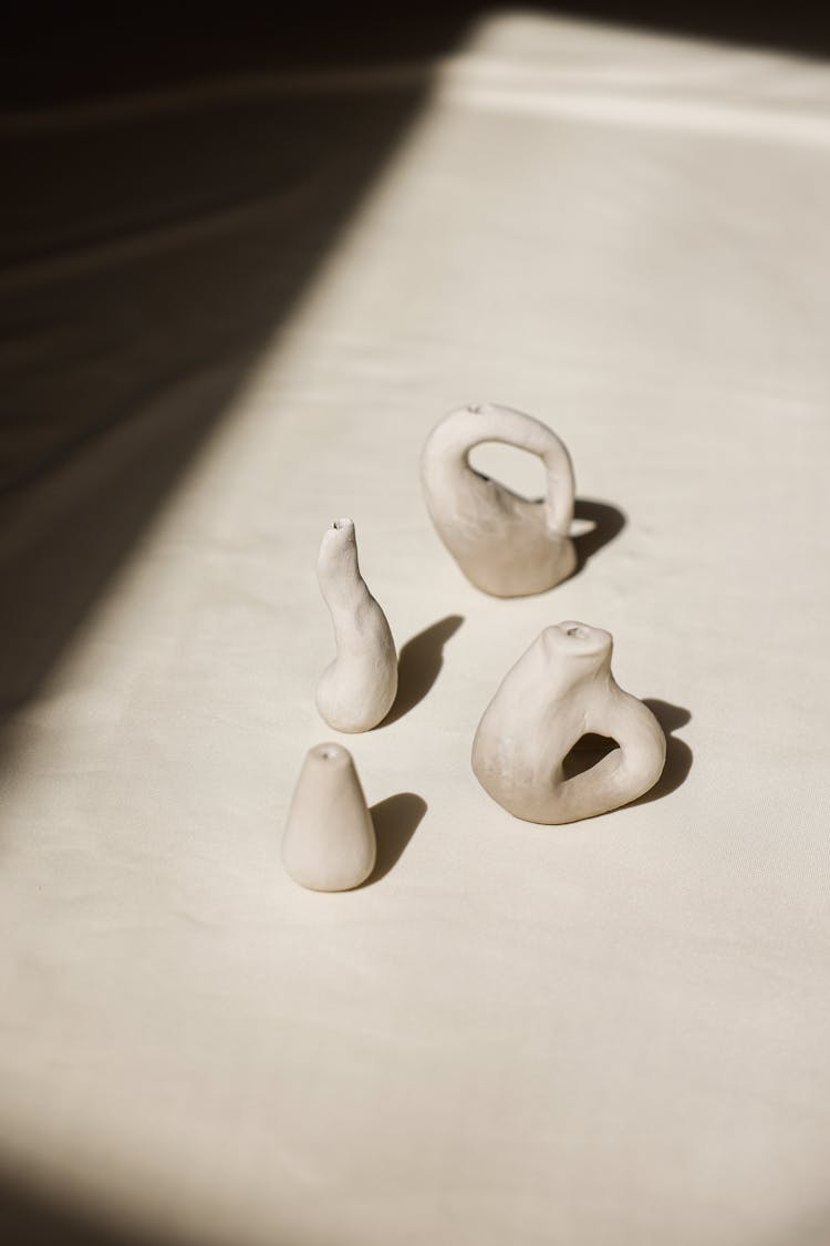 Mini Clay Vases In Different Shapes 