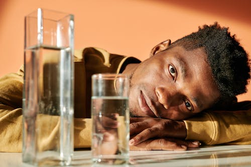 Man Lying on the Table