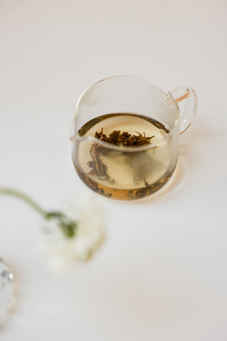 Tea In A Clear Glass Pot