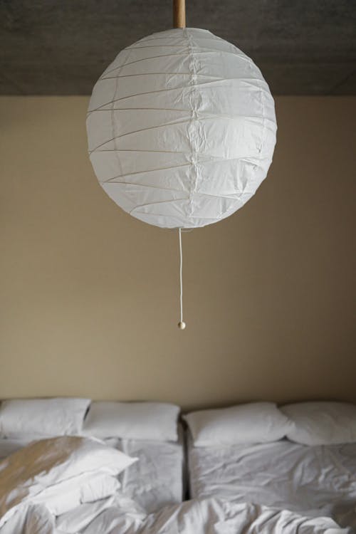 Free Paper Lantern over a Bed Stock Photo