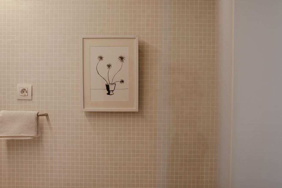 Speels patroon in wanddecoratie voor toiletinspiratie. Speels patroon in wanddecoratie voor toiletinspiratie.