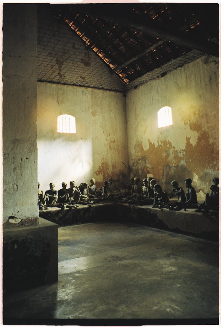 Sculptures Of Prisoners In A Prison In Vietnam 