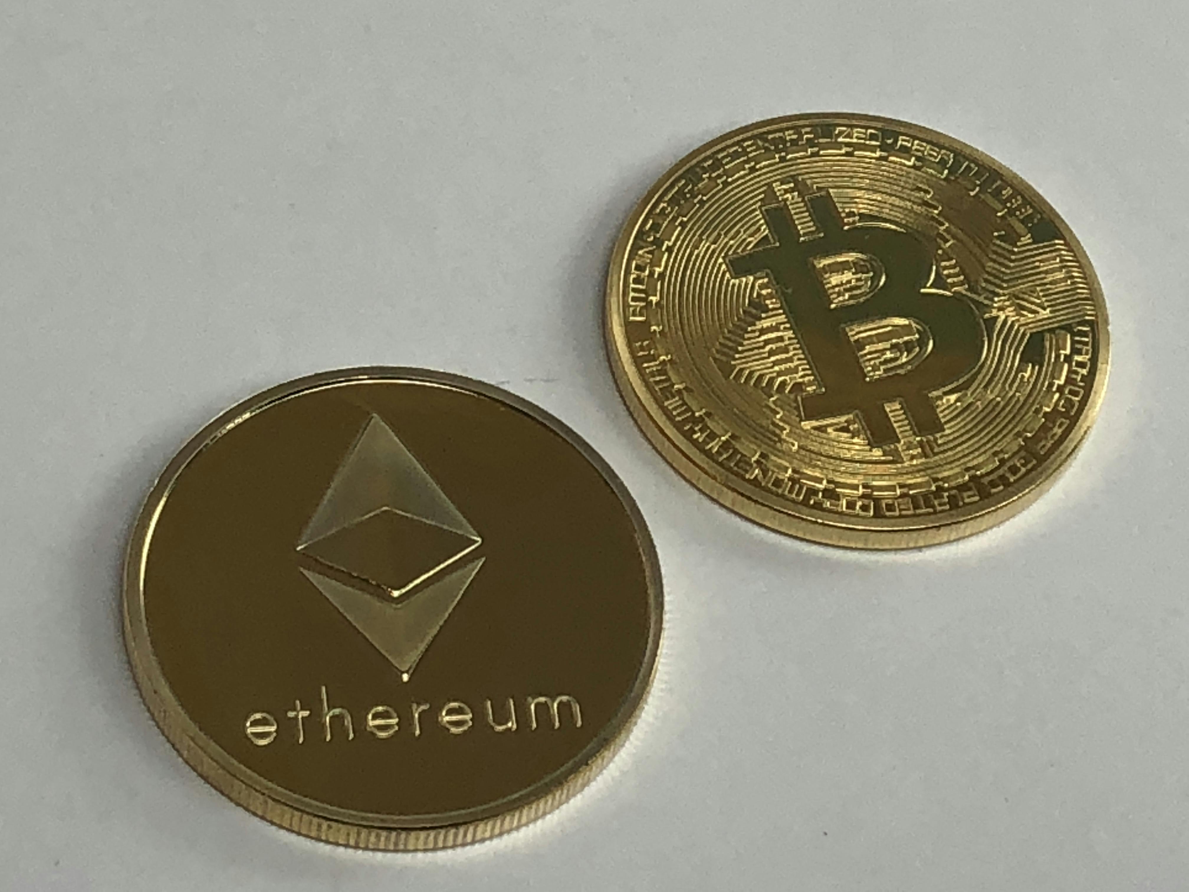 Free stock photo of bitcoin, Etherum coin