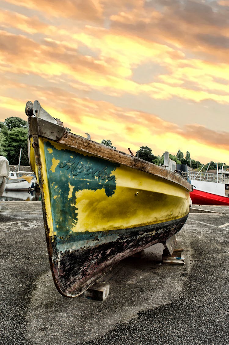 Yellow And Black Boat