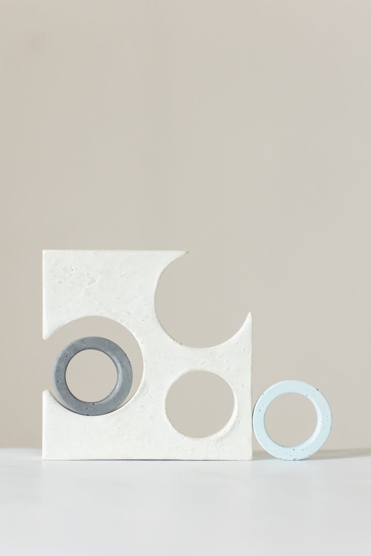 Abstract Still Life With Circles In Neutral Colours