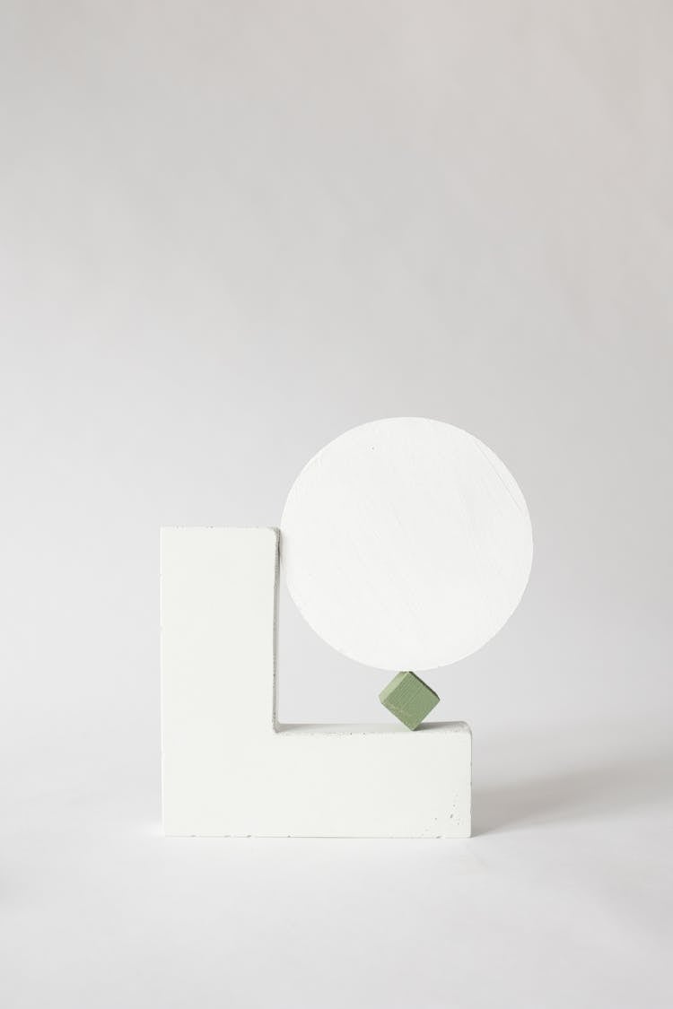 White Circle On Green Cube