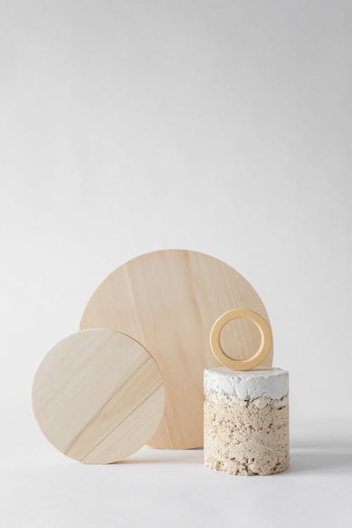 Foto profissional grátis de circular, de madeira, espaço do texto