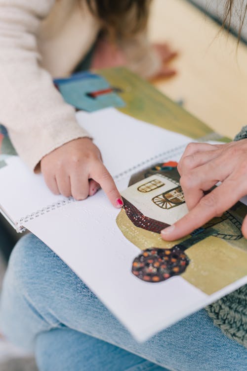 Free Learning To Read By Braille System Stock Photo