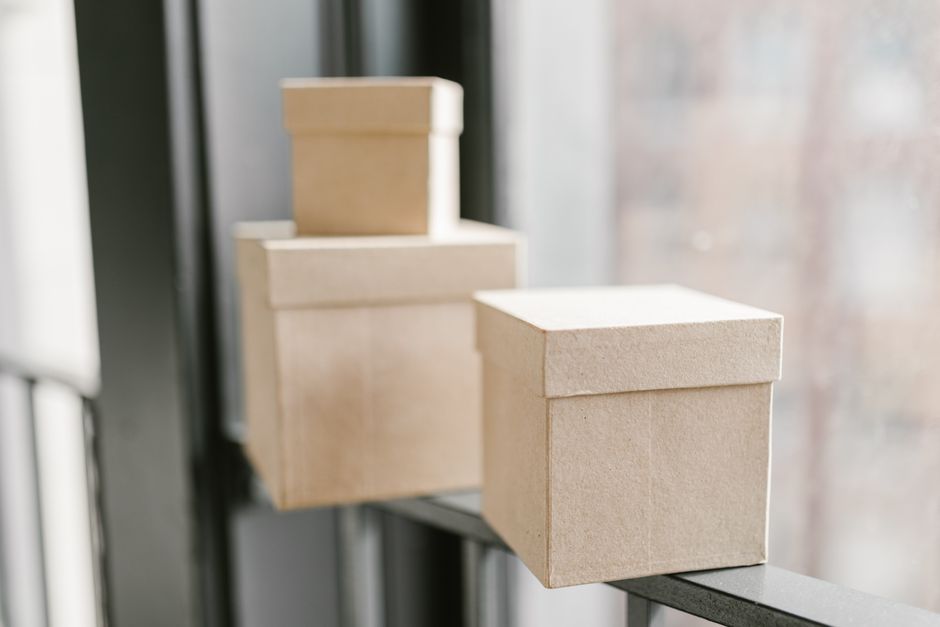 Blank unbranded packaging cartons
