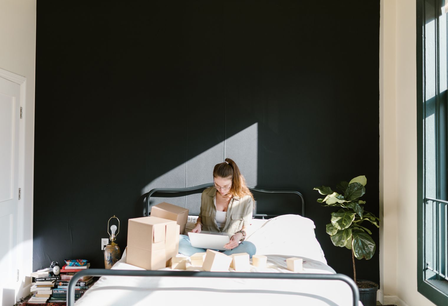 Chideock — student move with boxes and a van