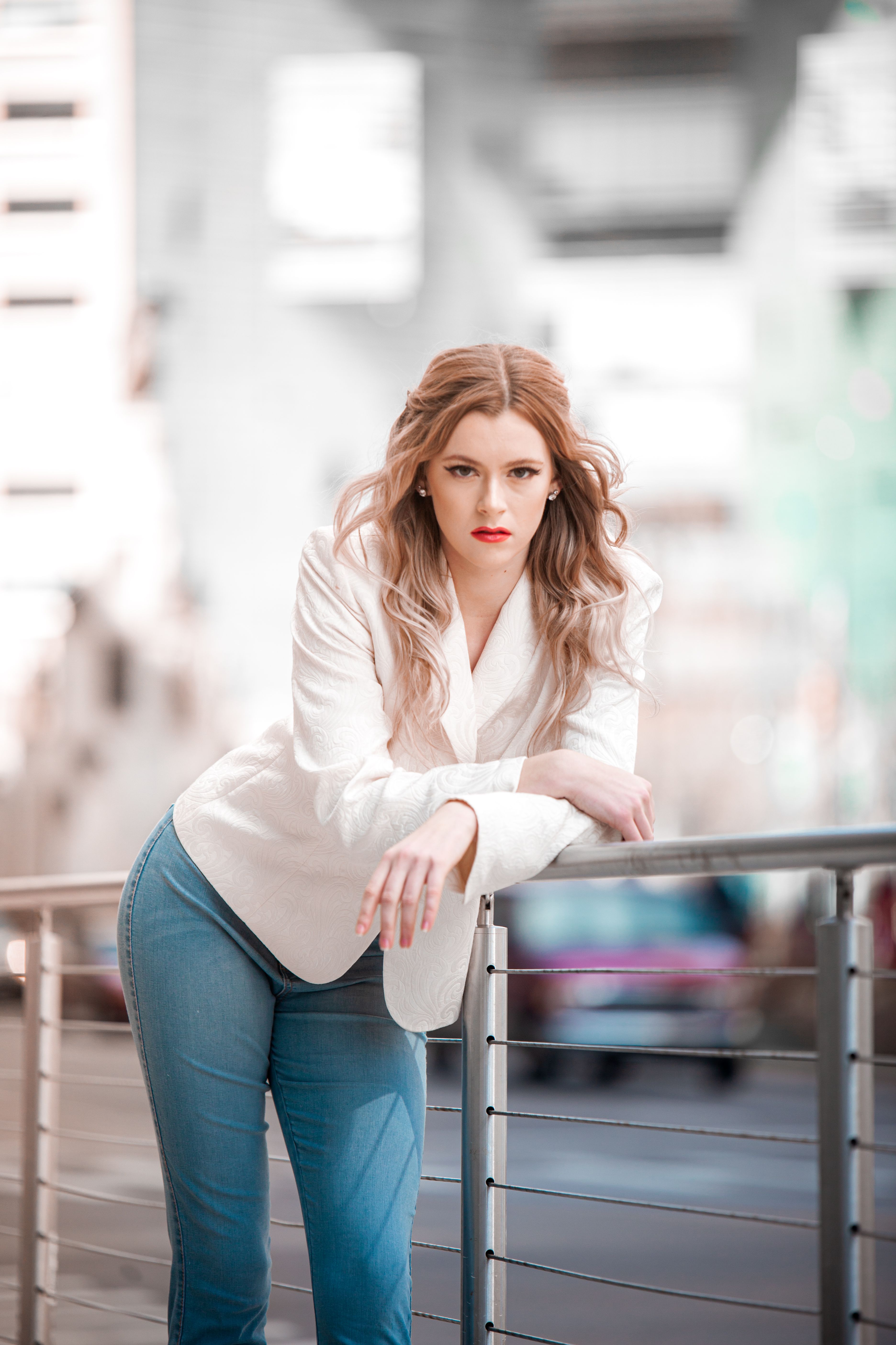 A Woman in White Blazer · Free Stock Photo