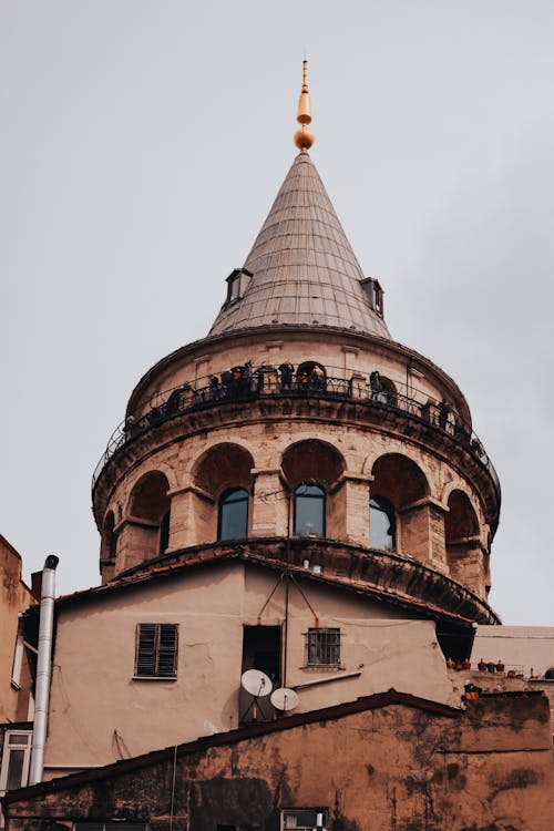 People at the Galata Tower