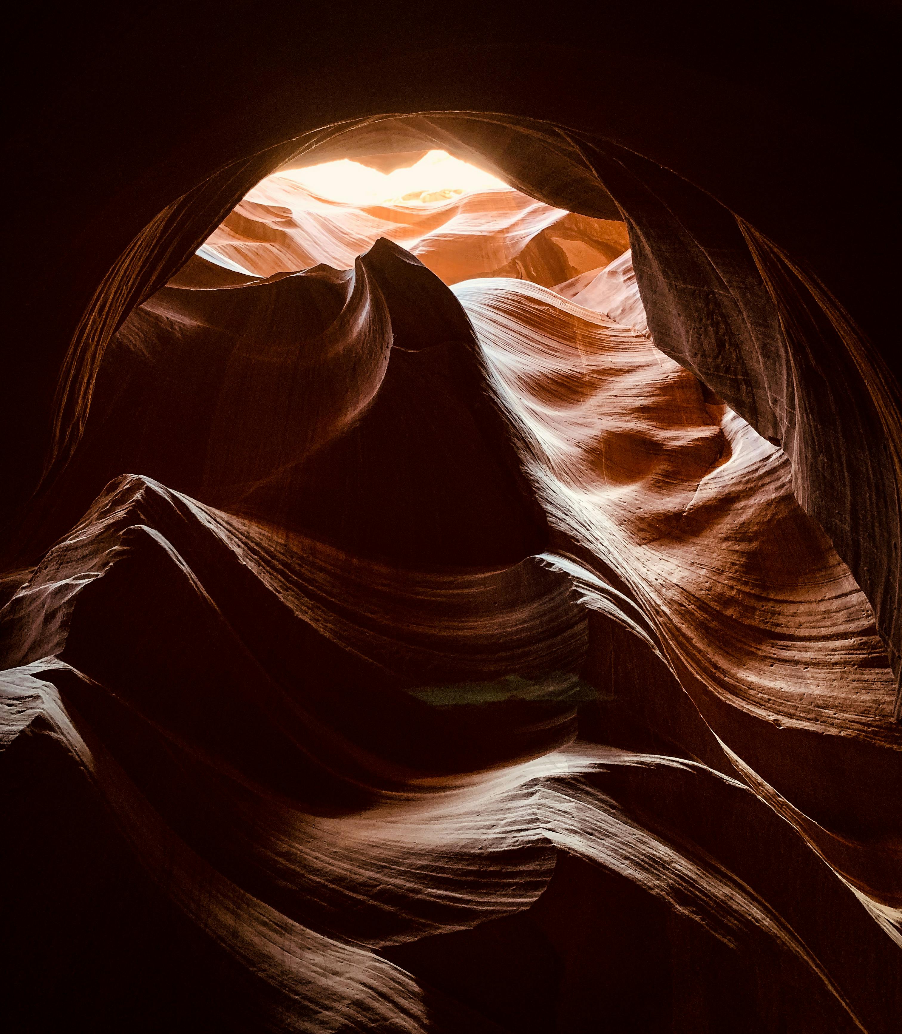 low angle shot of antelope canyon