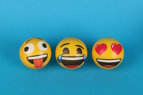 Free Emoticons with Different Expression Stock Photo