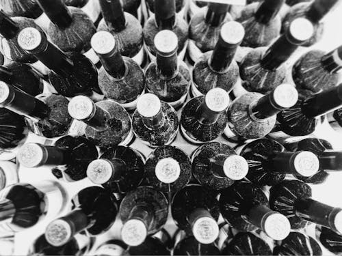 Free Black Wine Bottles Stock Photo