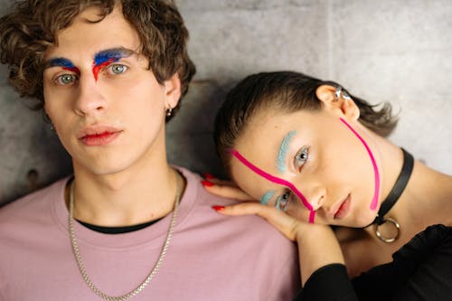 Man and Woman with Face Paint