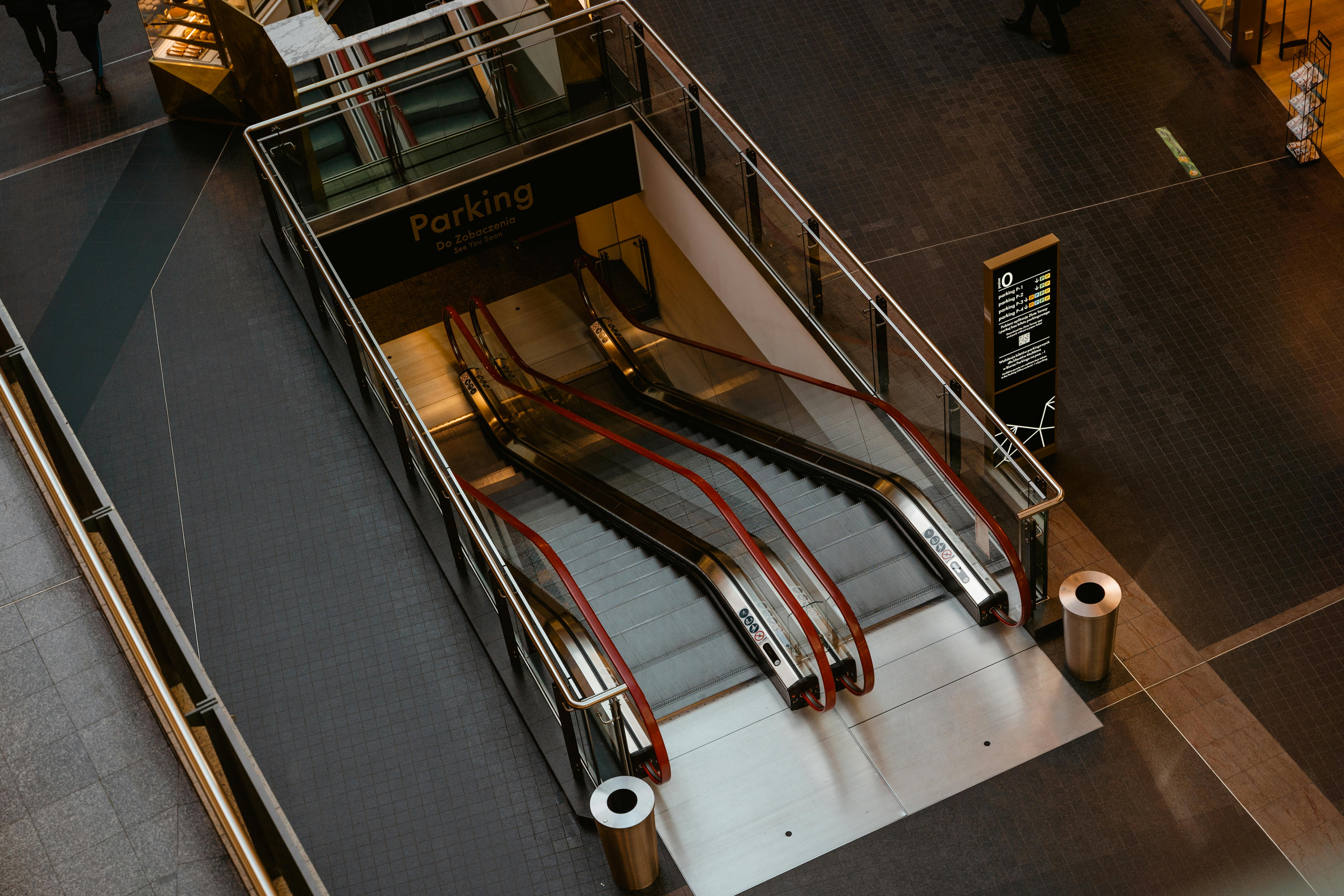 escalator inside a building